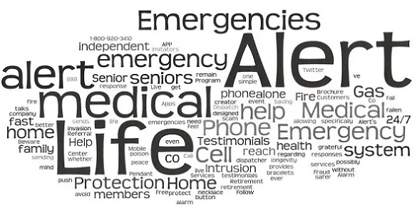 Life Alert word cloud 